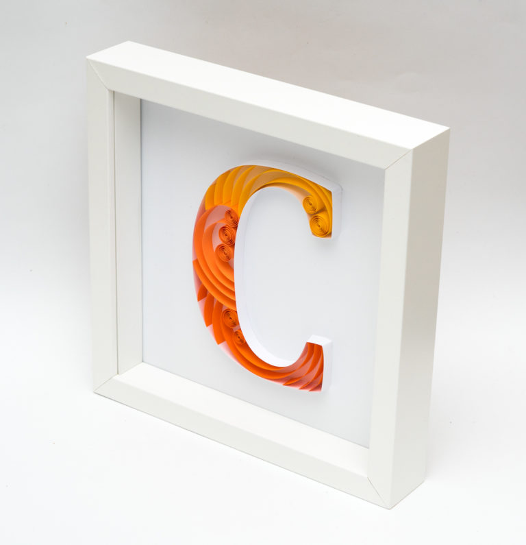 Unique Paper Monogram - Quilling Letter “C” - Paper Paradise