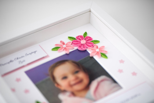 decorative photo frame quilling flowers baby room wall decor baby shower gift etsy