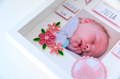 baby girl photo frame quilling wall art personalized nursery wall decor etsy