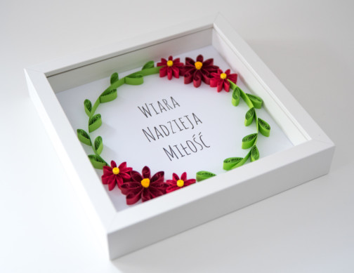 unique love gift quilling floral wreath motivational quote framed wall art modern home decor etsy