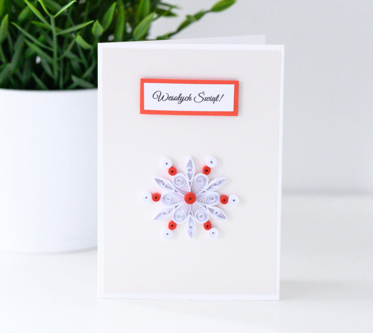 Read more about the article Cute Handmade Christmas Card – Quilling Snowflake