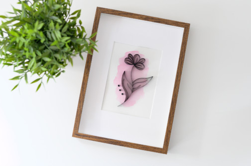 obraz na ścianę kwiaty z papieru akwarela styl skandynawski minimalizm polski sklep online