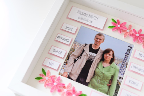 różowe ślubne podziękowania dla rodziców ramka ze zdjęciem sklep internetowy