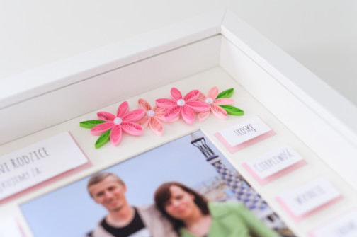 ręcznie robione ślubne podziękowanie dla rodziców kolor różowy sklep online