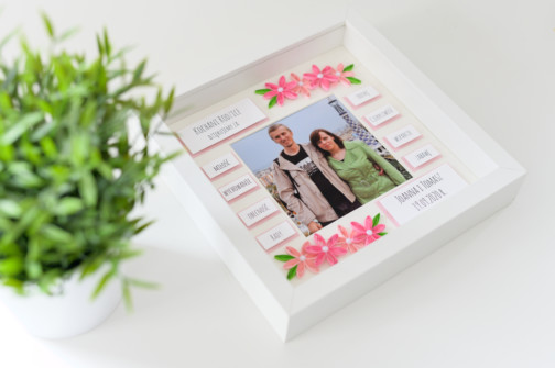 oryginalne ślubne podziękowania dla rodziców ręcznie robione ramki ze zdjęciem 3d sklep internetowy