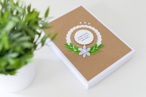 kartka ślubna w stylu rustykalnym kartka na ślub w pudełku rękodzieło ślub boho