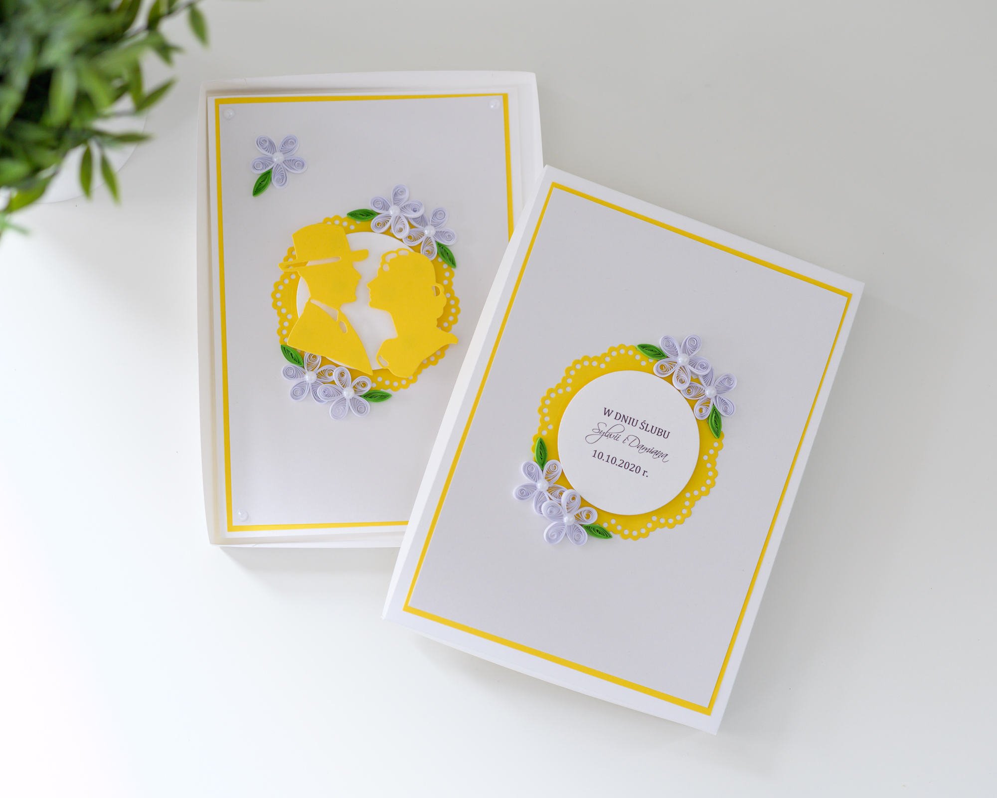 You are currently viewing Handmade Yellow Wedding Card in a Box