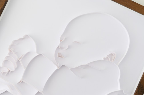 oryginalny prezent z okazji narodzin dziecka ręcznie robiona metryczka z wizerunkiem dziecka minimalistyczne dekoracje do pokoju dziecka
