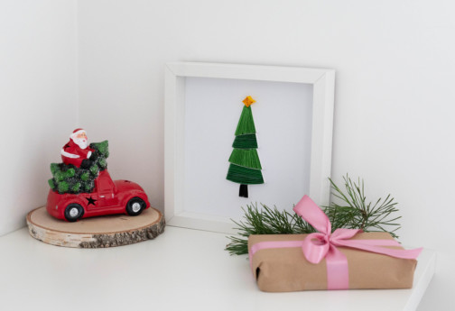 świąteczne dekoracje na ścianę ręcznie robione prezenty na boże narodzenie