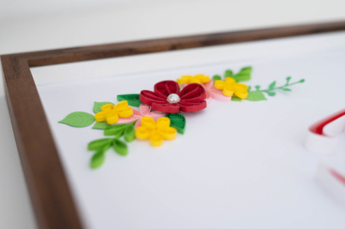 ręcznie robione kwiaty z papieru 3d obrazki do pokoju dziewczynki z imieniem prezent na narodziny dziecka