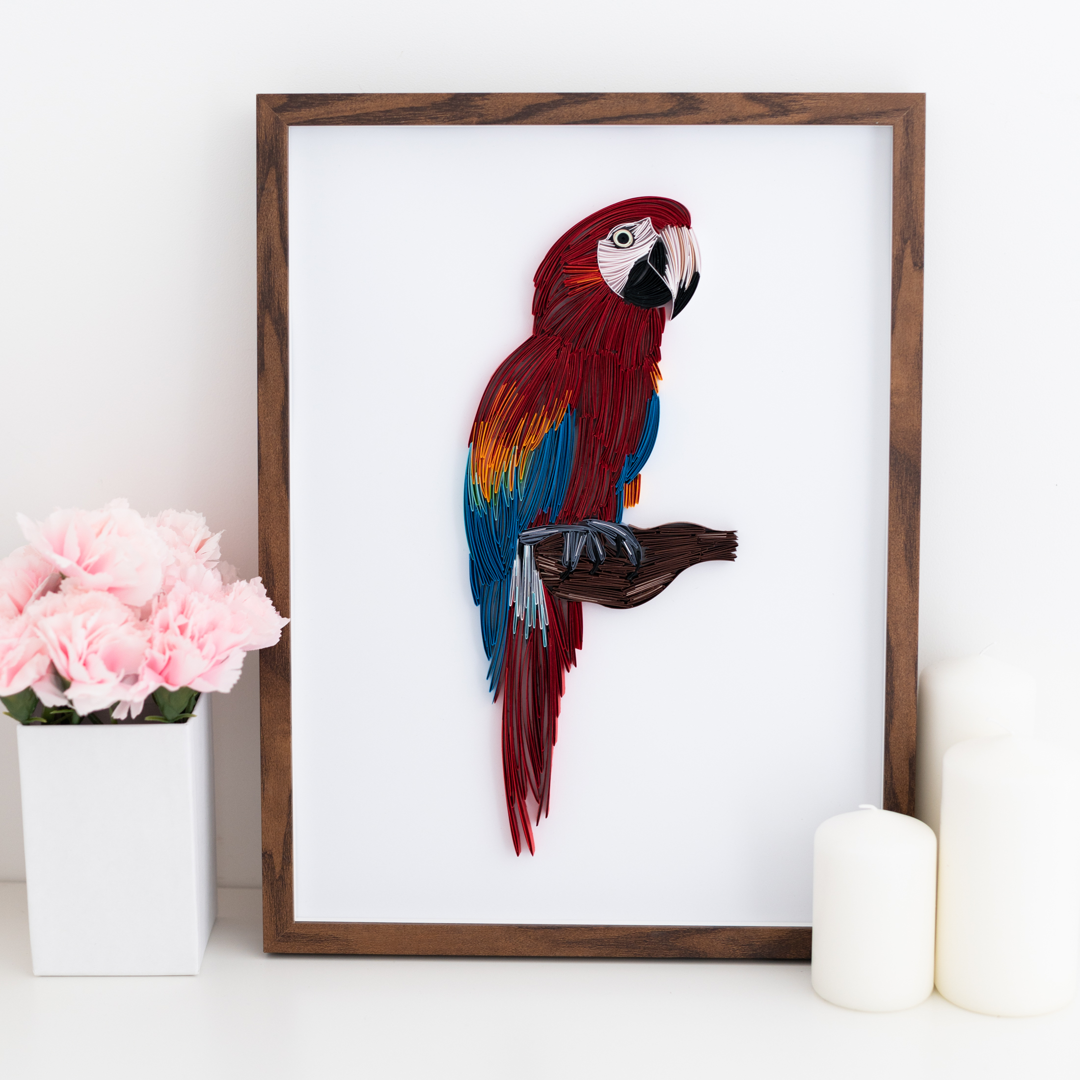 You are currently viewing Obraz z papugą – Realistyczne zwierzęta z papieru