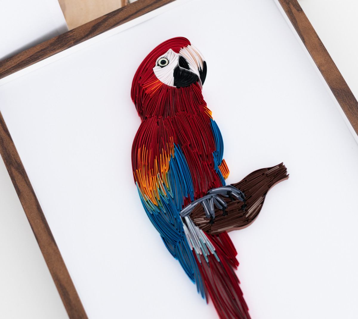 paper macaw parrot wall art