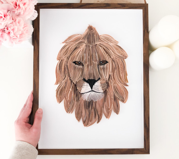 Obraz z lwem – dekoracje 3d ze zwierzętami